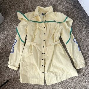 ME. Melody Ehsani Women's Yellow Jacket Dress with Green Accents